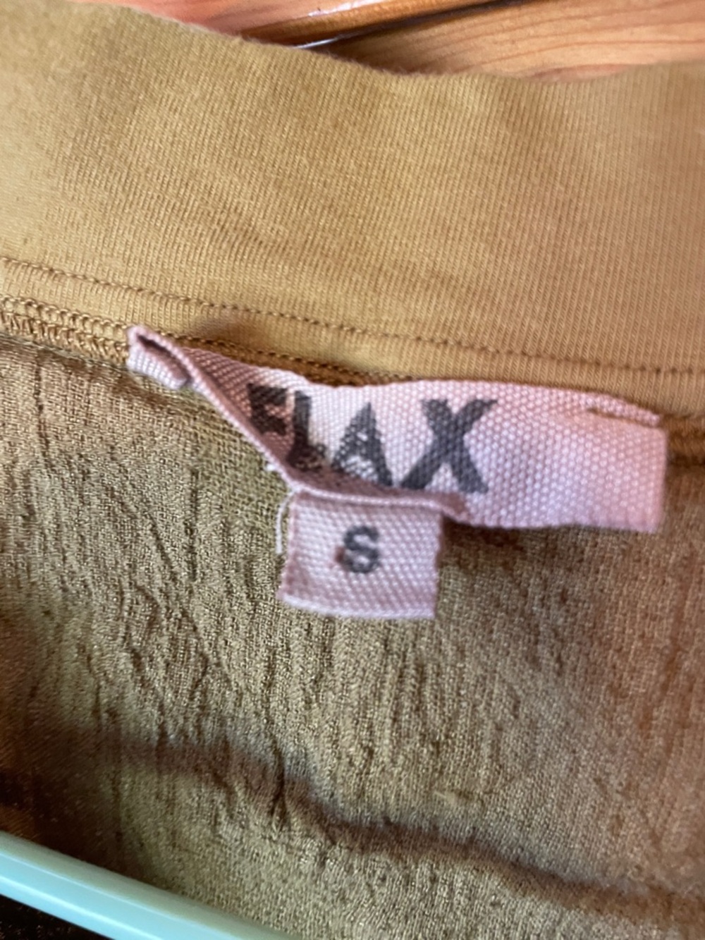 Flax Olive Green Crinkle Short-Sleeve Top - Picture 3 of 3